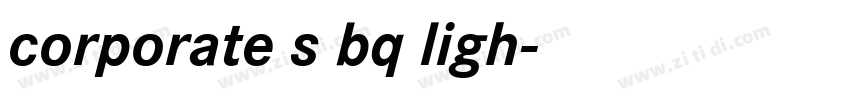 corporate s bq ligh字体转换